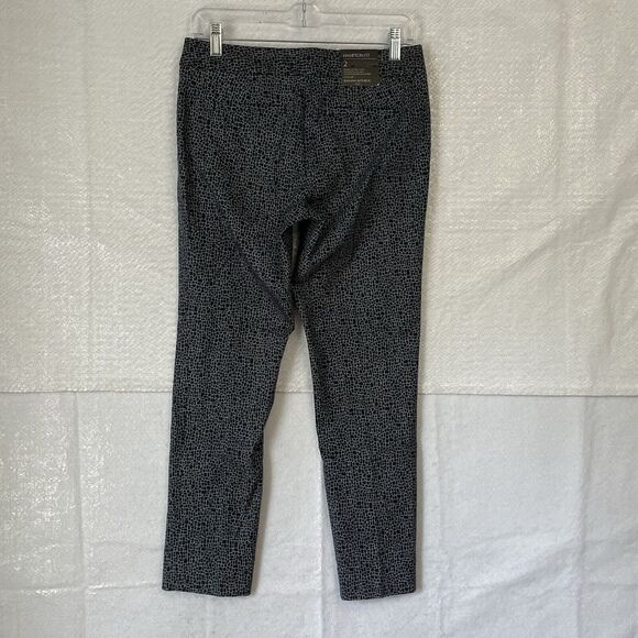 Banana Republic Pants Size 2 Navy Blue Print Hampton Fit Flat Front Ankle NEW - Picture 2 of 10